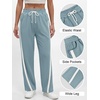 image:imageANRABESS Track Pant for Women Straight Leg Sweatpants Joggers Striped PantsLight Blue