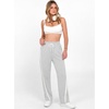 image:imageANRABESS Track Pant for Women Straight Leg Sweatpants Joggers Striped PantsLight Grey