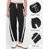 image:imageANRABESS Track Pants for Women Wide Leg Striped PantsBlack