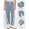 image:imageANRABESS Track Pants for Women Wide Leg Striped PantsGrey Blue