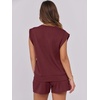 image:imageANRABESS Two Piece Sets for Women 2026 Summer Short Lounge SetBurgundy