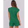 image:imageANRABESS Two Piece Sets for Women 2026 Summer Short Lounge SetDeep Green
