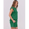 image:imageANRABESS Two Piece Sets for Women 2026 Summer Short Lounge SetDeep Green