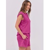 image:imageANRABESS Two Piece Sets for Women 2026 Summer Short Lounge SetRose Red