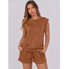 image:imageANRABESS Two Piece Sets for Women 2026 Summer Short Lounge SetRust