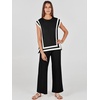 image:imageANRABESS Two Piece Sets for Women Lounge Airport Fall OutfitsBlackwhite