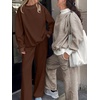 image:imageANRABESS Two Piece Sets for Women Striped Lounge SetCoffee