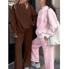 image:imageANRABESS Two Piece Sets for Women Striped Lounge SetPink White Stripe