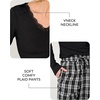 image:imageANRABESS Women 2 Piece Lounge Pajamas Sets 2026 Fall OutfitsBlack Plaid