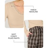 image:imageANRABESS Women 2 Piece Lounge Pajamas Sets 2026 Fall OutfitsKhaki Plaid
