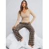 image:imageANRABESS Women 2 Piece Lounge Pajamas Sets 2026 Fall OutfitsKhaki Plaid