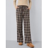 image:imageANRABESS Women 2 Piece Lounge Pajamas Sets 2026 Fall OutfitsKhaki Plaid