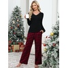 image:imageANRABESS Women 2 Piece Lounge Pajamas Sets 2026 Fall OutfitsRed Plaid