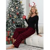 image:imageANRABESS Women 2 Piece Lounge Pajamas Sets 2026 Fall OutfitsRed Plaid