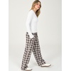 image:imageANRABESS Women 2 Piece Lounge Pajamas Sets 2026 Fall OutfitsWhite Brown Plaid