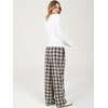 image:imageANRABESS Women 2 Piece Lounge Pajamas Sets 2026 Fall OutfitsWhite Brown Plaid