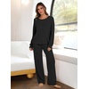 image:imageANRABESS Women 2 Piece Lounge Pajamas Sets Casual Fall OutfitsBlack