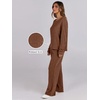 image:imageANRABESS Women 2 Piece Lounge Pajamas Sets Casual Fall OutfitsBrown
