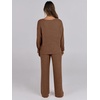 image:imageANRABESS Women 2 Piece Lounge Pajamas Sets Casual Fall OutfitsBrown