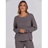 image:imageANRABESS Women 2 Piece Lounge Pajamas Sets Casual Fall OutfitsDark Brown