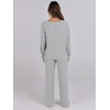 image:imageANRABESS Women 2 Piece Lounge Pajamas Sets Casual Fall OutfitsGrey