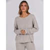 image:imageANRABESS Women 2 Piece Lounge Pajamas Sets Casual Fall OutfitsGrey Khaki