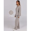 image:imageANRABESS Women 2 Piece Lounge Pajamas Sets Casual Fall OutfitsGrey Khaki