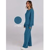 image:imageANRABESS Women 2 Piece Lounge Pajamas Sets Casual Fall OutfitsTeal