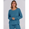 image:imageANRABESS Women 2 Piece Lounge Pajamas Sets Casual Fall OutfitsTeal