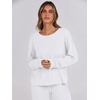 image:imageANRABESS Women 2 Piece Lounge Pajamas Sets Casual Fall OutfitsWhite