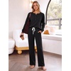 image:imageANRABESS Women 2 Piece Outfits Lightweight Fleece Fall Matching Lounge SetsBlack