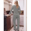 image:imageANRABESS Women 2 Piece Outfits Lightweight Fleece Fall Matching Lounge SetsBlack White Stripe