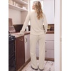 image:imageANRABESS Women 2 Piece Outfits Lightweight Fleece Fall Matching Lounge SetsGrey Beige
