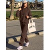 image:imageANRABESS Women 2 Piece Sets Oversized Fleece Sweatsuits Fall OutfitsCoffee
