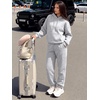 image:imageANRABESS Women 2 Piece Sets Oversized Fleece Sweatsuits Fall OutfitsGrey