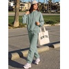 image:imageANRABESS Women 2 Piece Sets Oversized Fleece Sweatsuits Fall OutfitsGrey Green