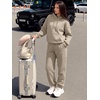 image:imageANRABESS Women 2 Piece Sets Oversized Fleece Sweatsuits Fall OutfitsLight Khaki