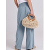 image:imageANRABESS Women Linen Palazzo Wide Leg Pants with PocketsBlue