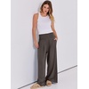 image:imageANRABESS Women Linen Palazzo Wide Leg Pants with PocketsCoffee