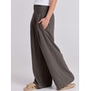 image:imageANRABESS Women Linen Palazzo Wide Leg Pants with PocketsCoffee