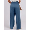 image:imageANRABESS Women Linen Palazzo Wide Leg Pants with PocketsDeep Blue
