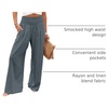 image:imageANRABESS Women Linen Palazzo Wide Leg Pants with PocketsGrey
