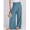 image:imageANRABESS Women Linen Palazzo Wide Leg Pants with PocketsLake