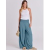 image:imageANRABESS Women Linen Palazzo Wide Leg Pants with PocketsLake