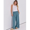 image:imageANRABESS Women Linen Palazzo Wide Leg Pants with PocketsLake