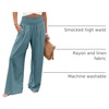 image:imageANRABESS Women Linen Palazzo Wide Leg Pants with PocketsLake