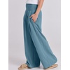 image:imageANRABESS Women Linen Palazzo Wide Leg Pants with PocketsLake