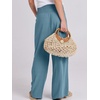 image:imageANRABESS Women Linen Palazzo Wide Leg Pants with PocketsLake