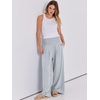 image:imageANRABESS Women Linen Palazzo Wide Leg Pants with PocketsLight Blue