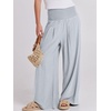 image:imageANRABESS Women Linen Palazzo Wide Leg Pants with PocketsLight Blue